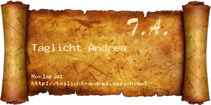 Taglicht Andrea névjegykártya